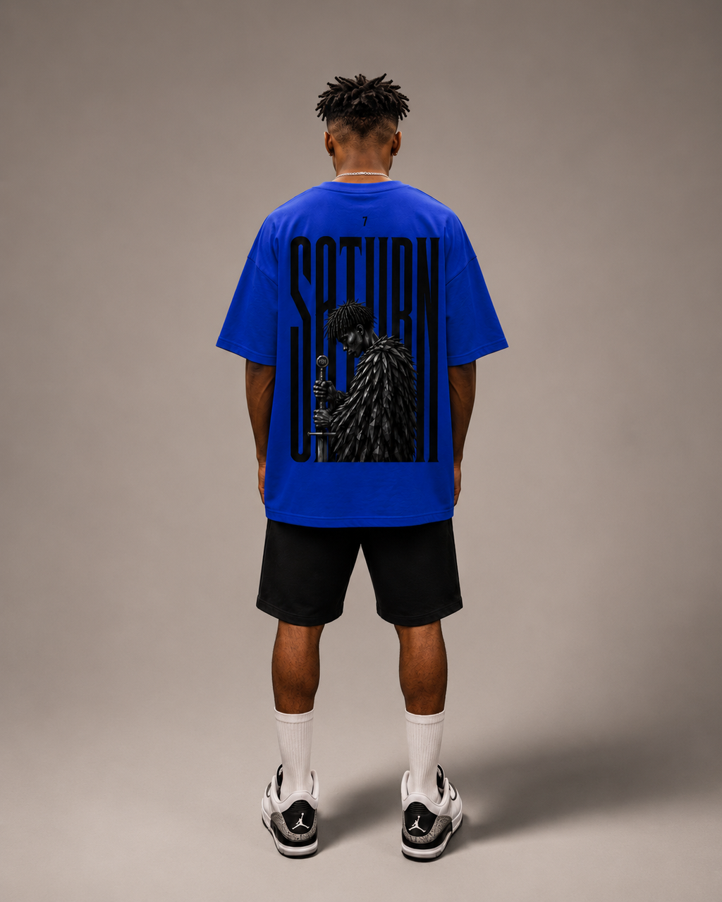 Urban night walk Blue Oversized T-Shirt