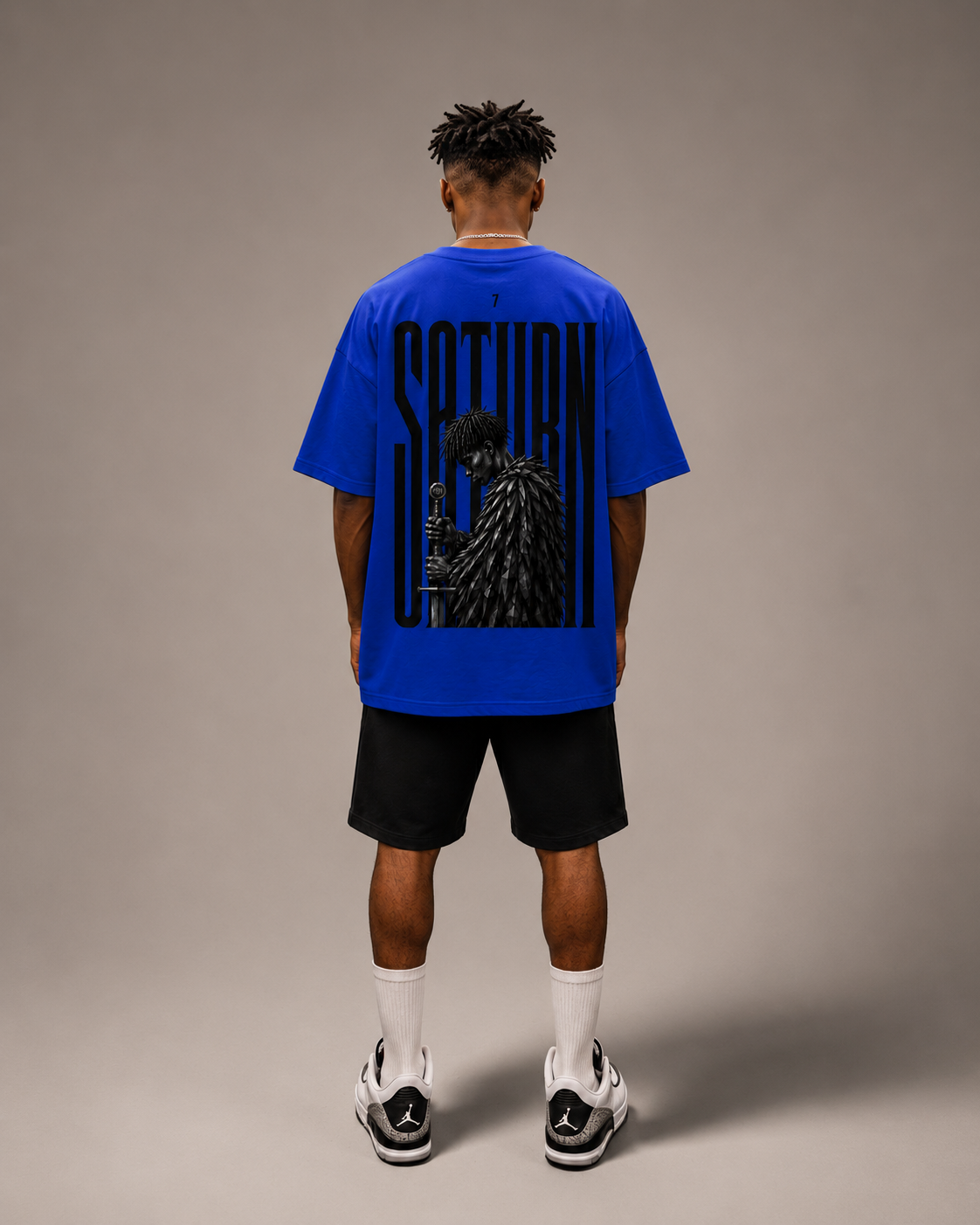 Urban night walk Blue Oversized T-Shirt