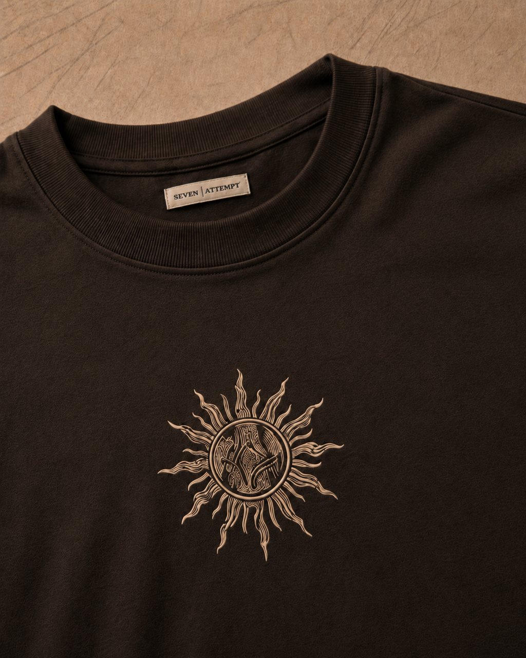 Equestrian Sun Regular Brown T-Shirt