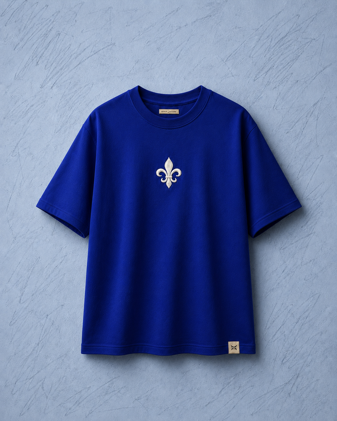 Fleur Mark Royal Blue Regular T-Shirt
