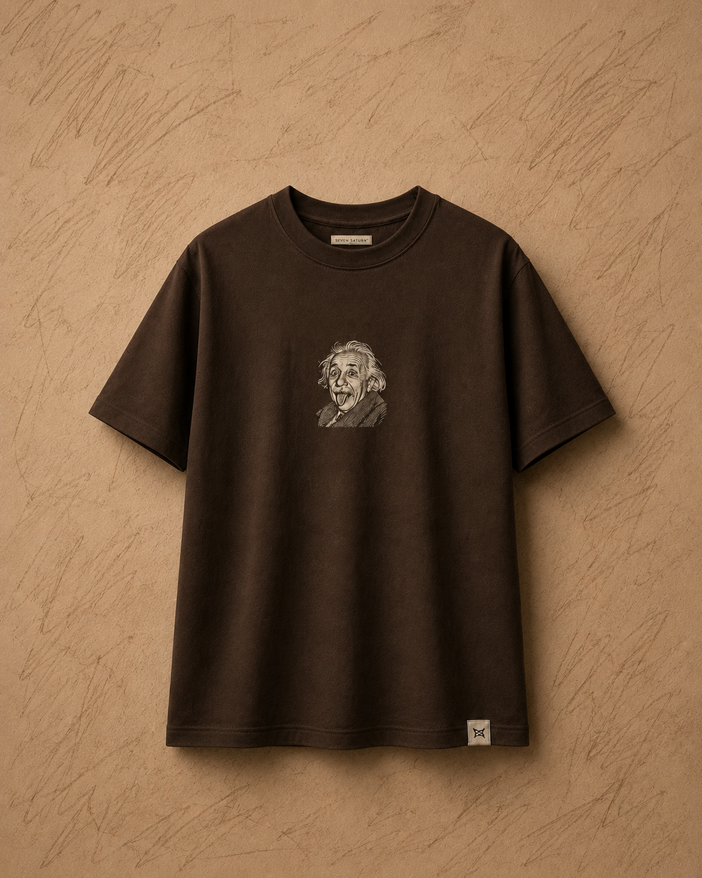Brown Einstein Graphic Regular T-Shirt
