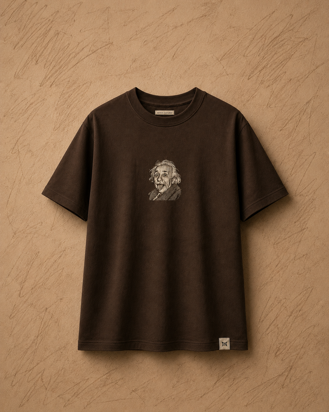 Brown Einstein Graphic Regular T-Shirt