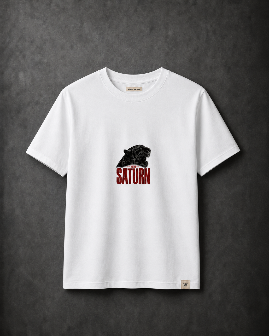 White Saat Shani Regular T-Shirt