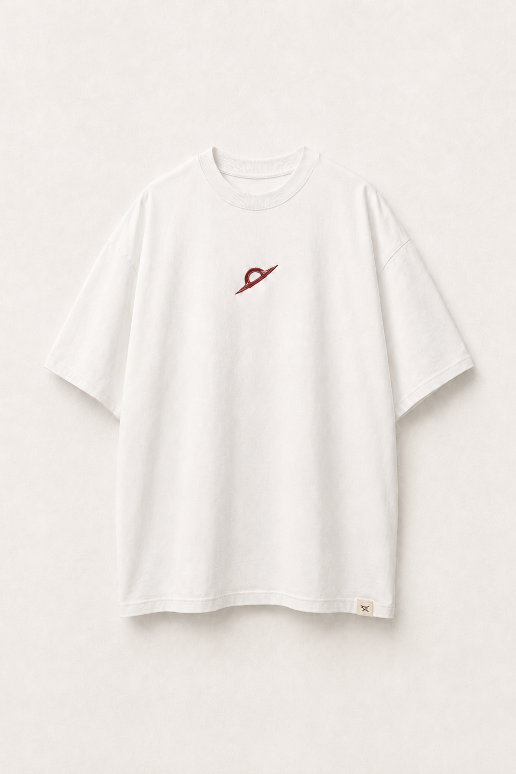 White Oversized Saturn Mark T-Shirt