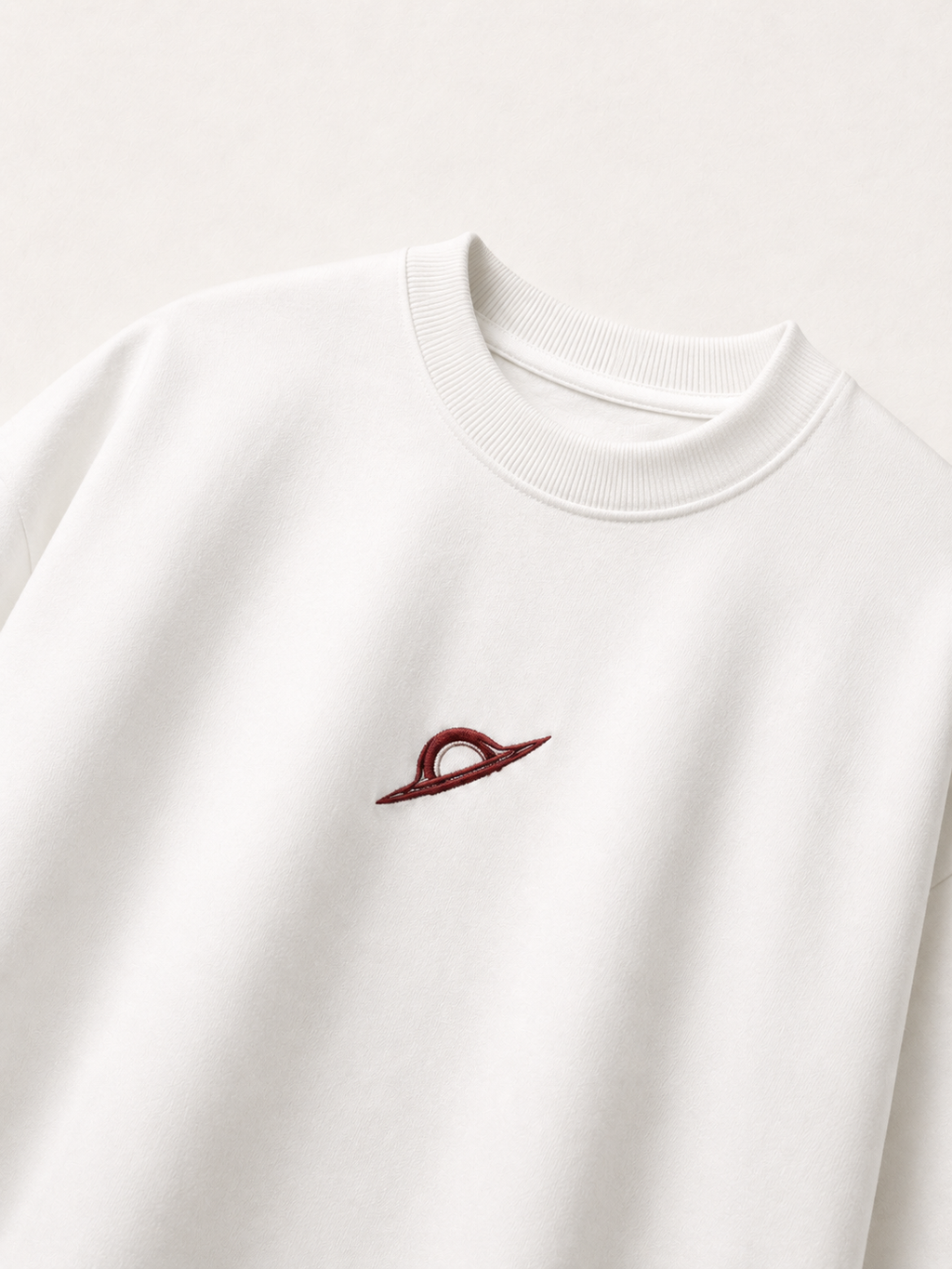 White Oversized Saturn Mark T-Shirt