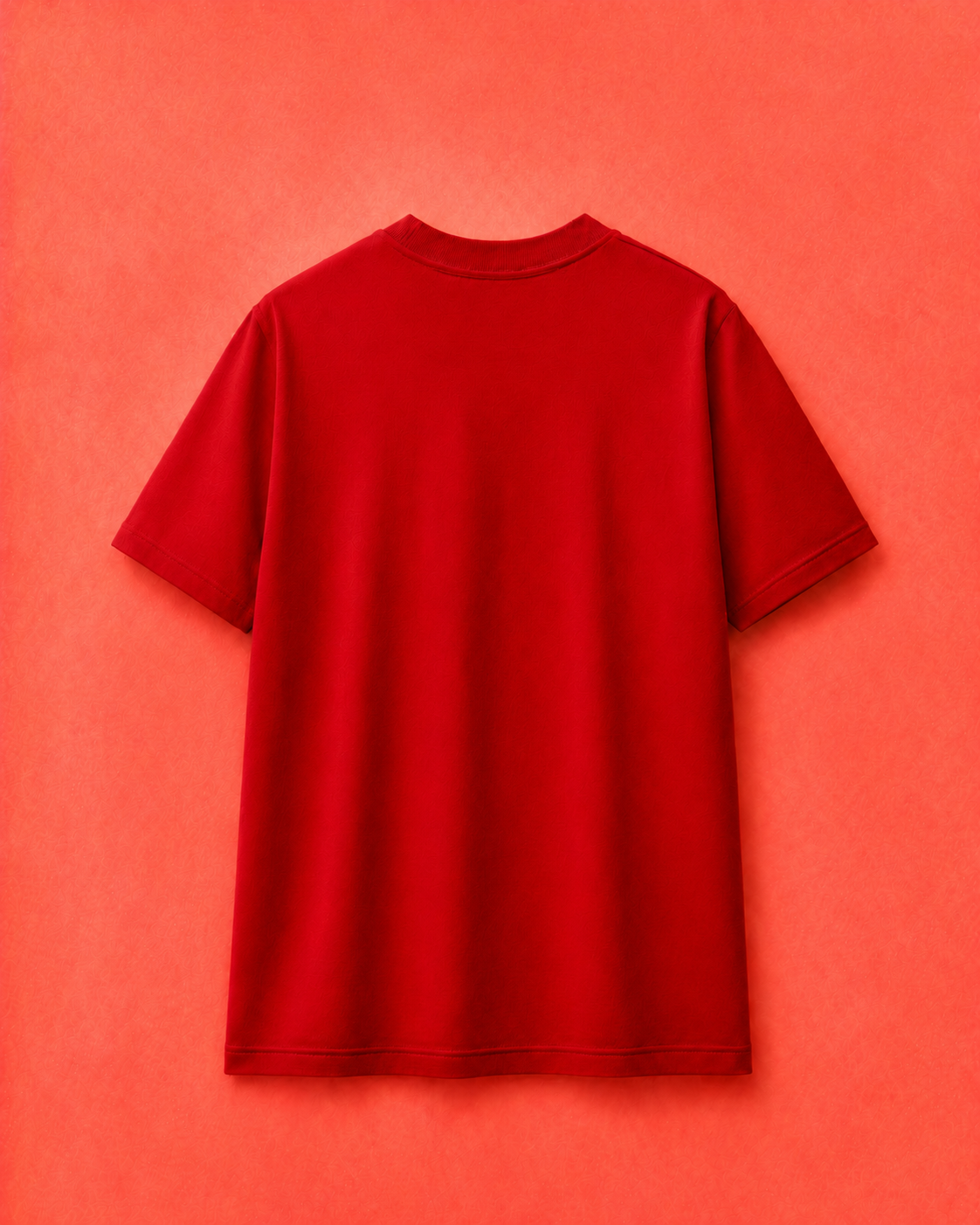Red Uno Reverse Embroidered Regular T-Shirt