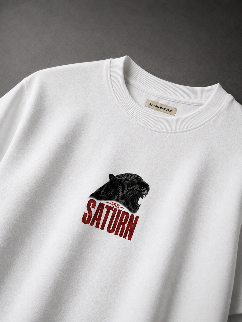 White Saat Shani Regular T-Shirt